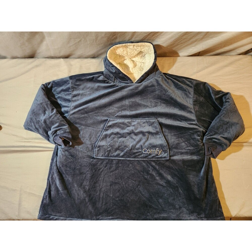 THE COMFY Original | Oversized Microfiber & Sherpa Wearable Blanket (royal) blue